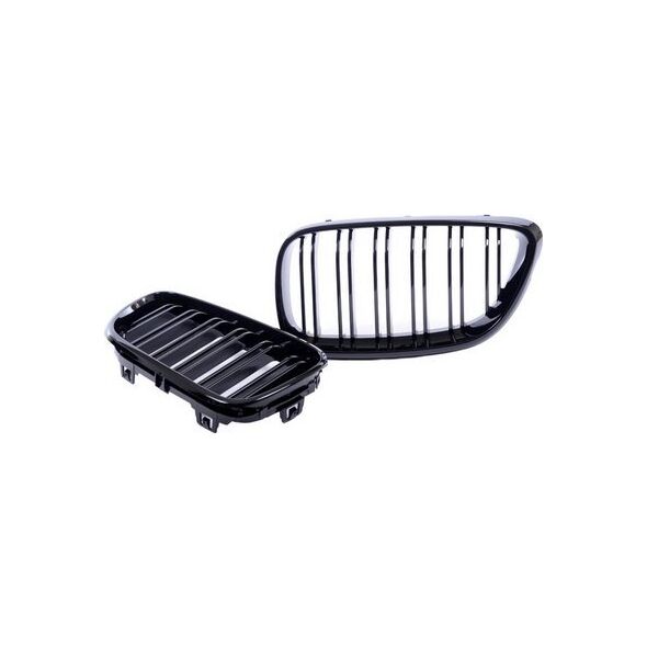 MTuning Grill sportowy podwójne żeberka Gloss Black BMW 2 F22 F23 2013-2021