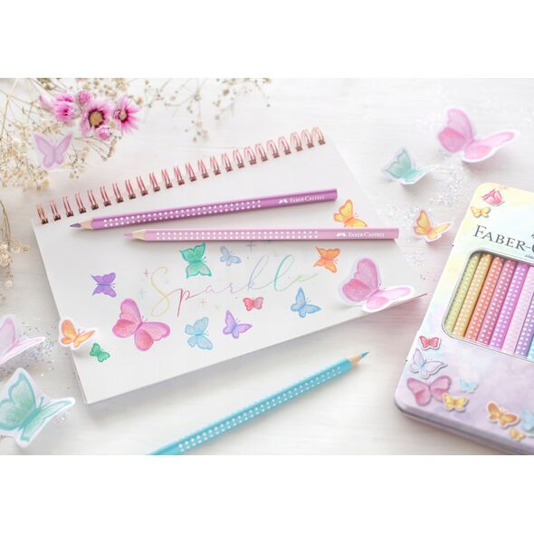 Faber-Castell FABER-CASTELL Buntstifte Sparkle Pastell 12er Metalle.