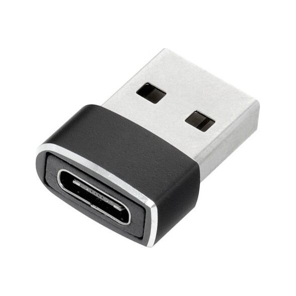 OEM Adapter Typ C (żeński) do USB A (męski) czarny