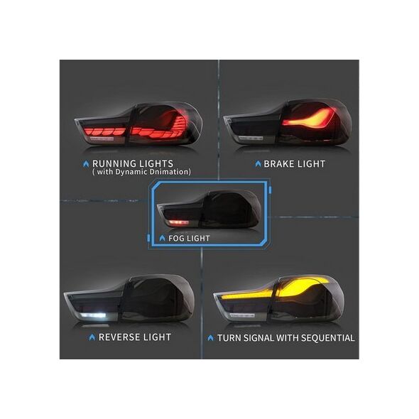 MTuning Zestaw Lamp Tylnych Dynamic LED Smoke BMW 4 F32 F82 4 F33 F83 2013-obecnie
