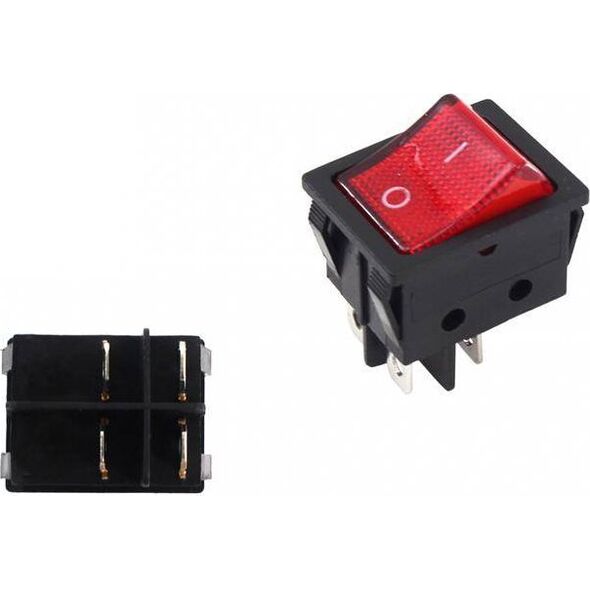 MTuning Włącznik rocker 4 PIN Red