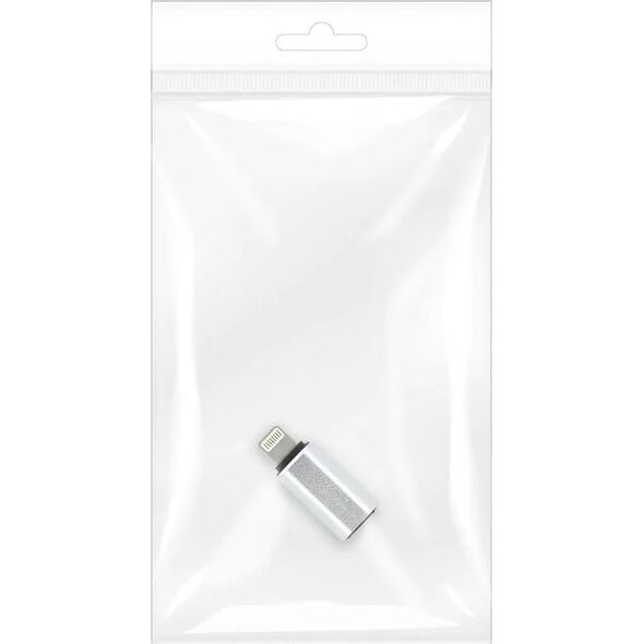 Adapter USB OEM Adapter Typ C (żeński) do Lightning (męski) srebrny