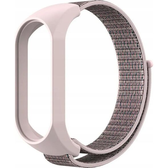 OEM Pasek nylonowy do XIAOMI Mi Band 5 / 6 / 7 różowa (07)