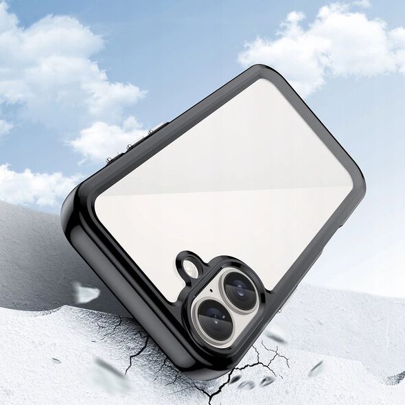 Hurtel Etui Outer Space Case z żelową ramką do iPhone 16 - czarne 14202307 5907769364891