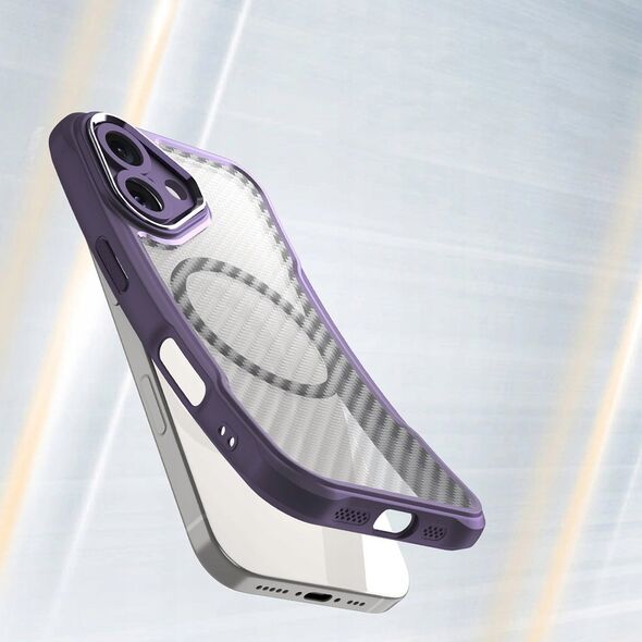 Hurtel Etui silikonowe Leading Series MagSafe do iPhone 16 Plus - fioletowe 14202311 5907769365140