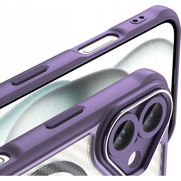 Hurtel Etui silikonowe Leading Series MagSafe do iPhone 16 Plus - fioletowe 14202311 5907769365140