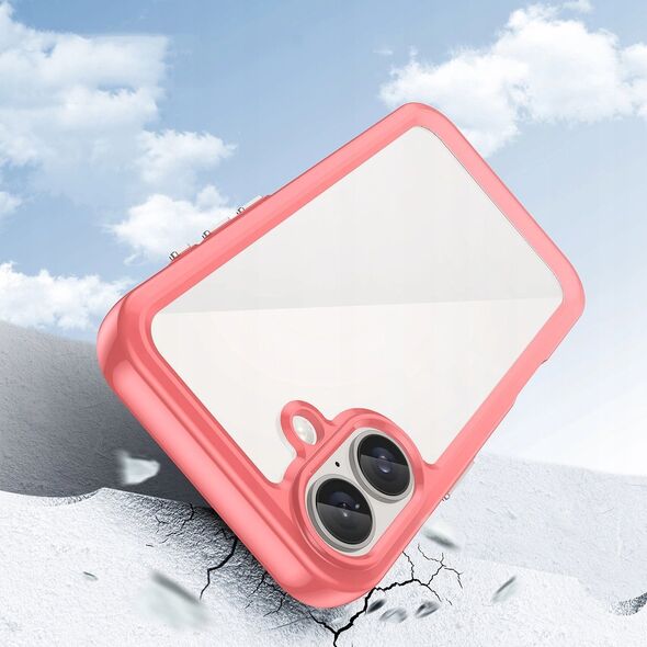 Hurtel Etui Outer Space Case z żelową ramką do iPhone 16 Plus - czerwone 14202327 5907769364983
