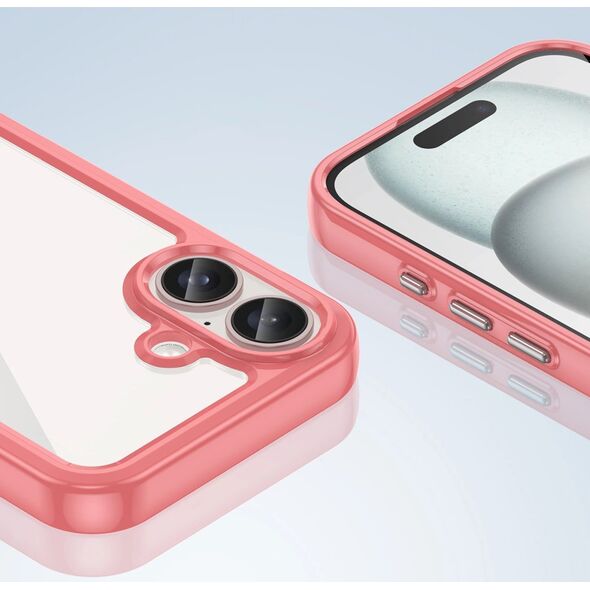 Hurtel Etui Outer Space Case z żelową ramką do iPhone 16 Plus - czerwone 14202327 5907769364983