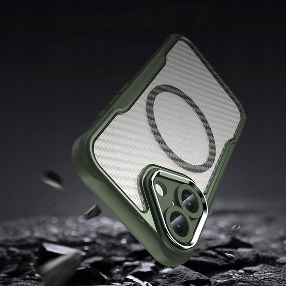 Hurtel Etui silikonowe Leading Series MagSafe do iPhone 16 - zielone 14202347 5907769365171