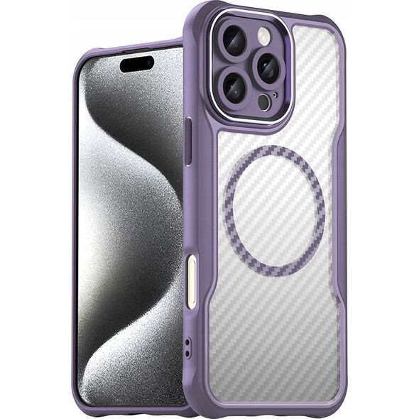 Hurtel Etui silikonowe Leading Series MagSafe do iPhone 16 Pro - fioletowe 14202361 5907769365157