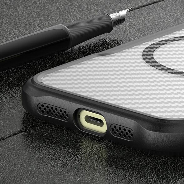 Hurtel Etui silikonowe Leading Series MagSafe do iPhone 16 Pro - czarne 14202365 5907769365072