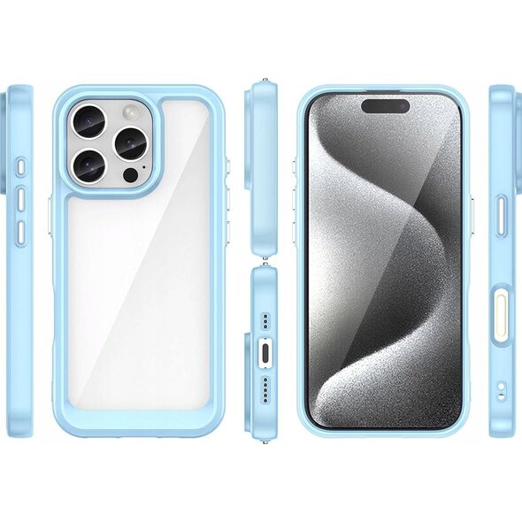 Hurtel Etui Outer Space Case z żelową ramką do iPhone 16 Pro Max - niebieskie 14202367 5907769364969