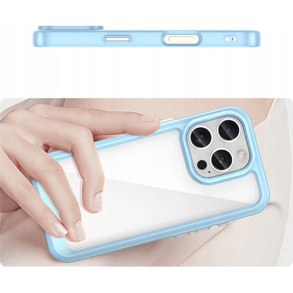 Hurtel Etui Outer Space Case z żelową ramką do iPhone 16 Pro Max - niebieskie 14202367 5907769364969