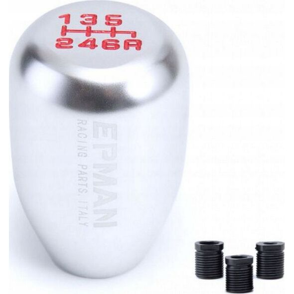 Epman Gałka zmiany biegów aluminiowa 6B Uniwersalna Silver
