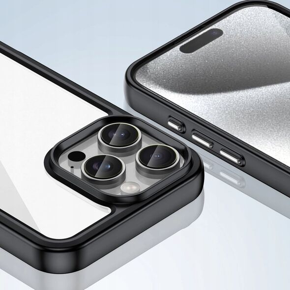 Hurtel Etui Outer Space Case z żelową ramką do iPhone 16 Pro - czarne 14295403 5907769364914