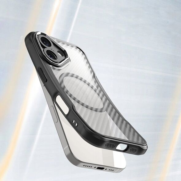 Hurtel Etui silikonowe Leading Series MagSafe do iPhone 16 Plus - czarne 14295405 5907769365065