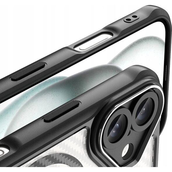 Hurtel Etui silikonowe Leading Series MagSafe do iPhone 16 Plus - czarne 14295405 5907769365065