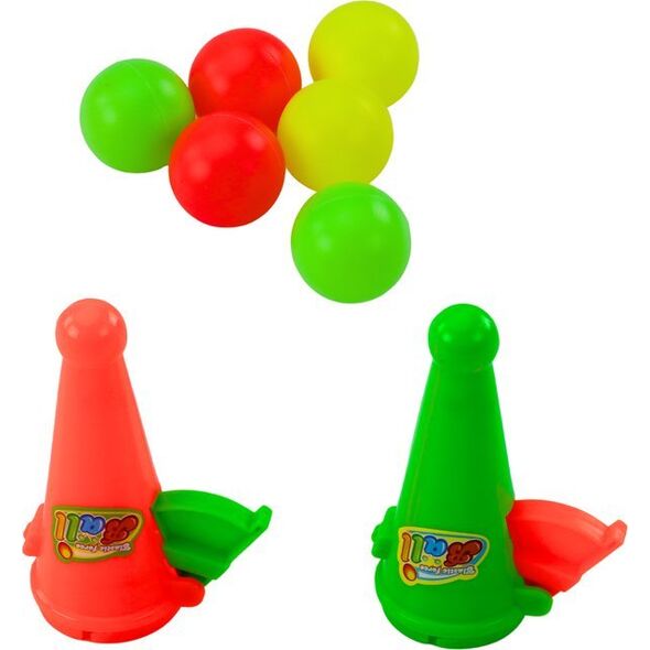 LeanToys Gra Zręcznościowa Łapacz Wyrzutnia Piłek Koszyczki