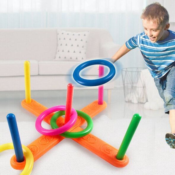 LeanToys Gra Zręcznościowa Rzut Obręczą Do Celu Kolorowy