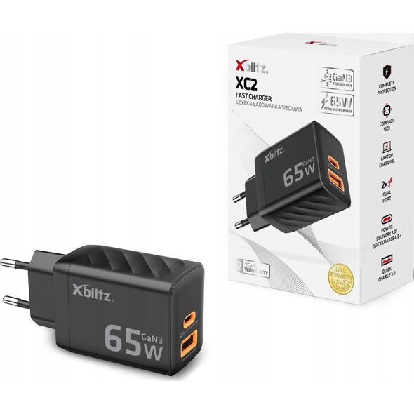 Ładowarka Xblitz Xblitz XC2 Ładowarka sieciowa PD65W GaN3
