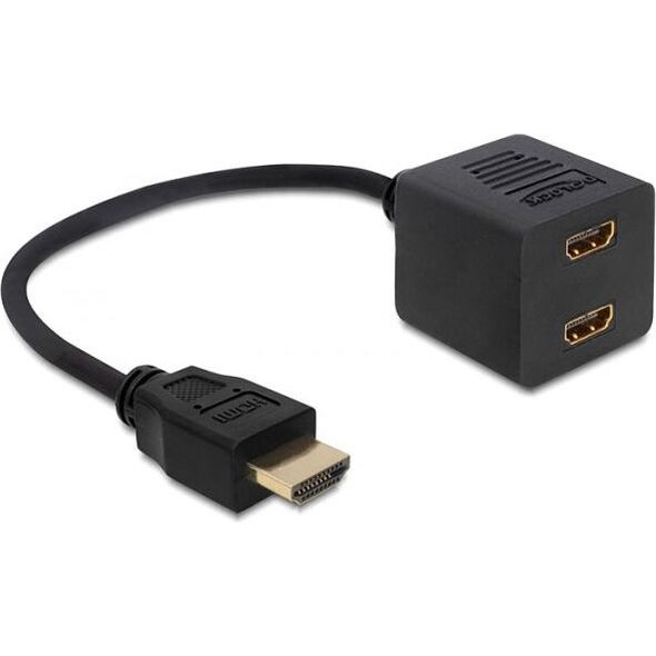 Delock HDMI HDMI x2, Czarny (65226)