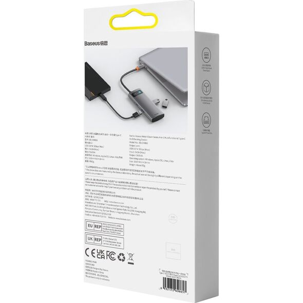 HUB USB Baseus 1x USB-C  + 4x USB-A 3.0 (WKWG070013)