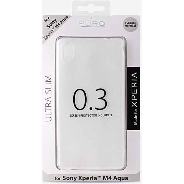 Puro Etui Ultra Slim do Sony Xperia M4 Aqua + Folia ochronna na wyświetlacz (SNYXM4AQUA03TR)