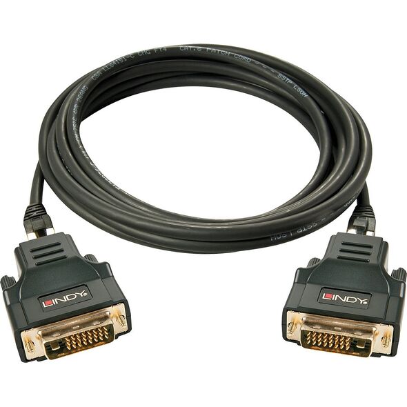Kabel Lindy DVI-D - DVI-D 30m czarny (32599)