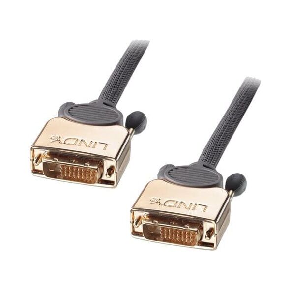 Kabel Lindy DVI-D - DVI-D 0.5m złoty (37140)