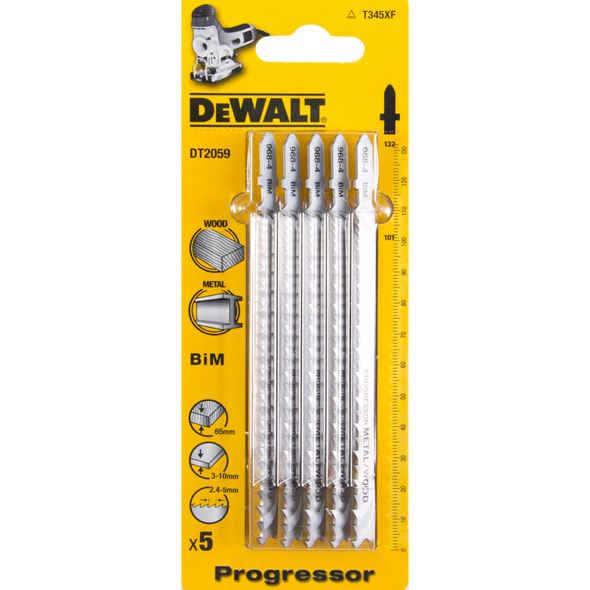 Dewalt Brzeszczoty do wyrzynarek typ T BIM132x101mm 5szt. uniwersalne DT2059