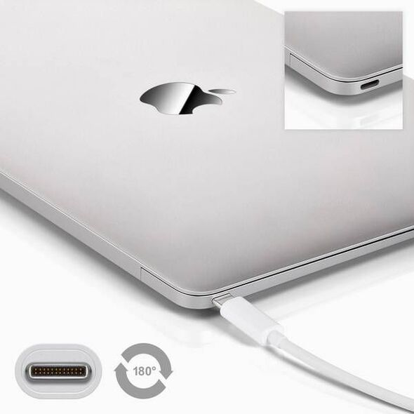 Kabel USB Goobay USB-C - USB-C 1 m Biały (67194)