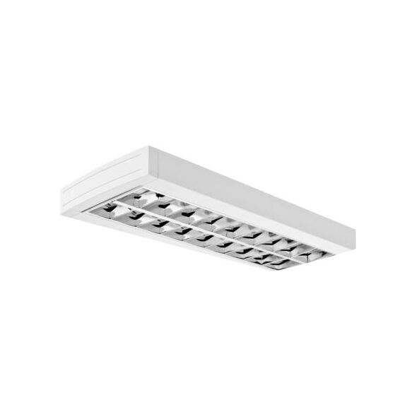 PXF Lighting Oprawa nasufitowa rastrowa Monza II PAR 2 x 49W G5 biała (PX2200150)