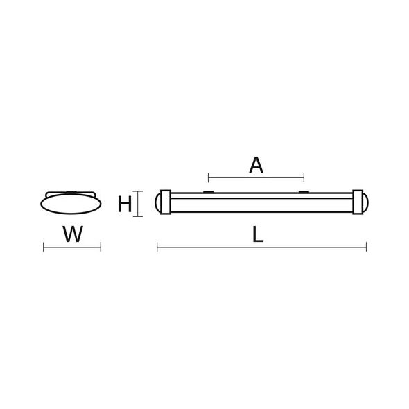 PXF Lighting Oprawa nasufitowa Latte PRM 2 x 18W G13 IP40 (PX1794164)
