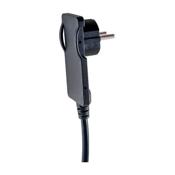 Orno Wtyczka płaska kątowa 2P 16A 250V z przewodem 1,5m, czarna (OR-AE-1312/B)