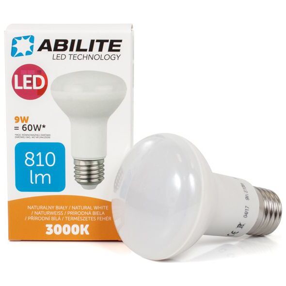 Abilite żarówka LED E27, R63", 9W