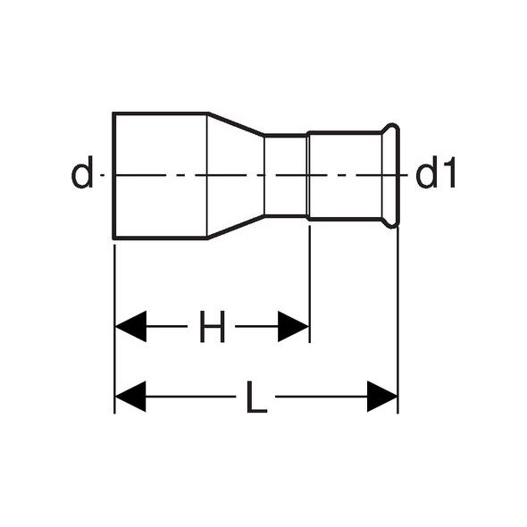 Geberit Redukcja Mapress Edelstahl 108 x 88,9mm (32348)