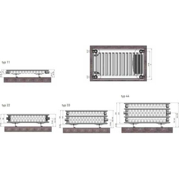 Termo Teknik Grzejnik Termolux Classic Typ 22 500 x 1200mm 1398W (K22120)