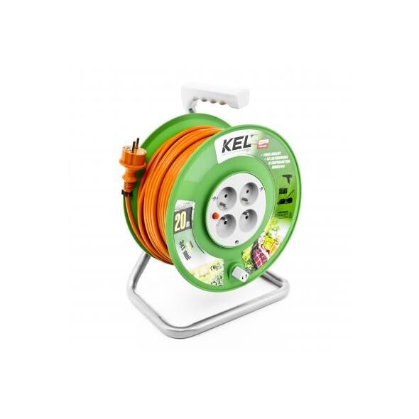 KEL Przedłużacz bębnowy STANDARD LINE 20m H05VV-F 3x1 4xGS 10A czarny (W-97368)
