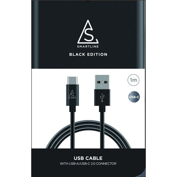 Kabel USB BlueLounge USB-A - USB-C 1 m Czarny (613361)