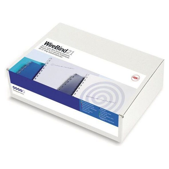 GBC Grzbiety drutowe 21 zwoje 14mm, srebrne 100 szt. (GBC042)
