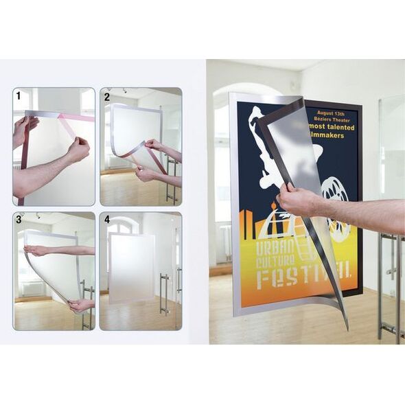 Durable Ramka samoprzylepna DURAFRAME POSTER magnetyczna A1 srebrny (DUR873)