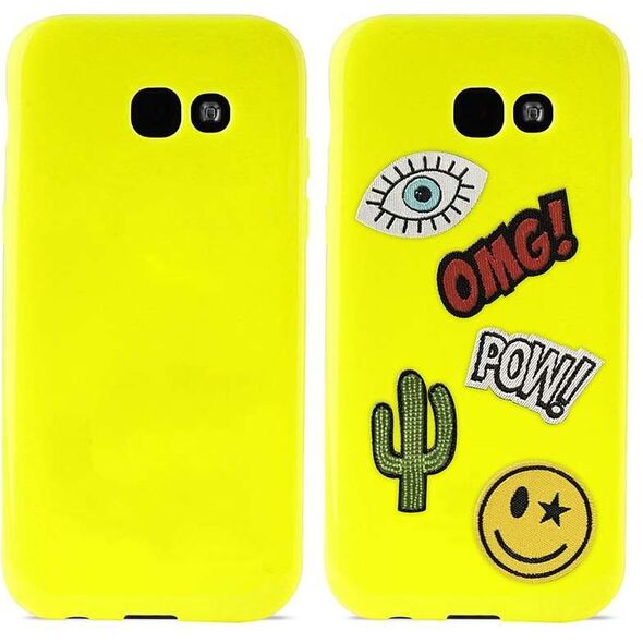 Puro Etui Patch Mania Galaxy A3 (2017) +5 Naklejek żółte