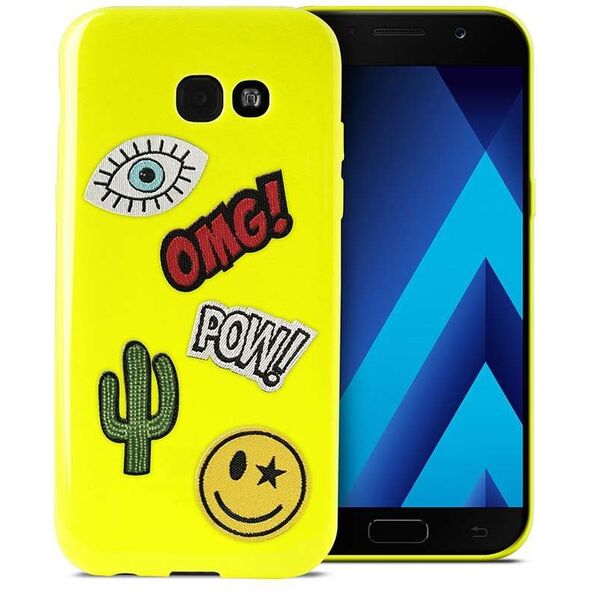 Puro Etui Patch Mania Galaxy A3 (2017) +5 Naklejek żółte