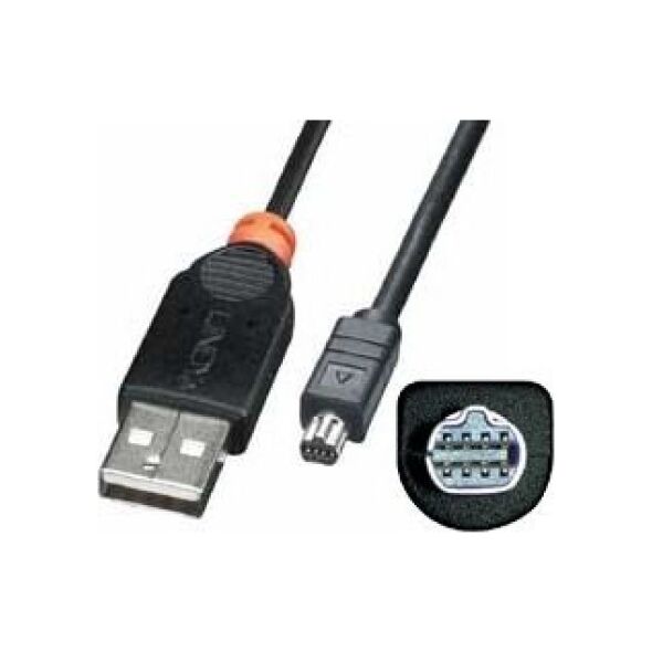 Kabel USB Lindy USB-A - USB mini 4-pin 2 m Czarny