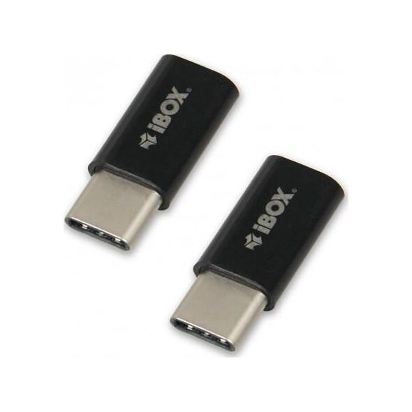 Adapter USB iBOX USB-C - microUSB Czarny  (IAMCS2)