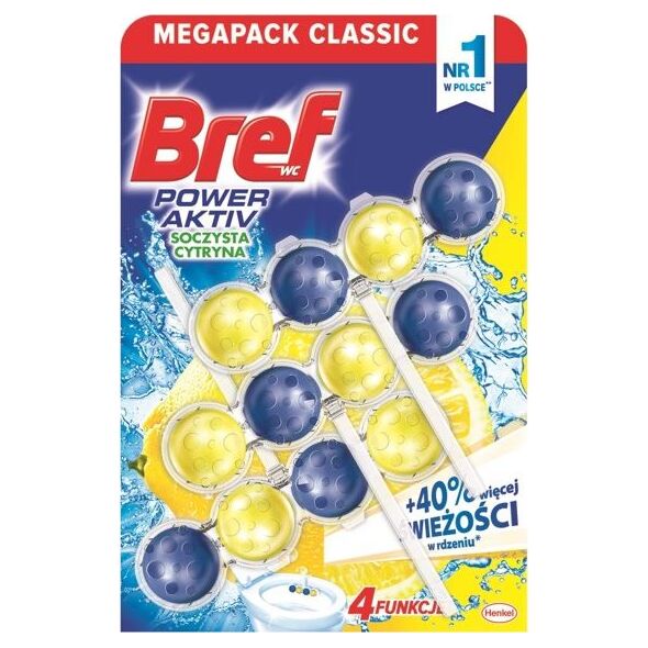 Bref Zawieszka do WC Bref Active Lemon 3x50g uniwersalny