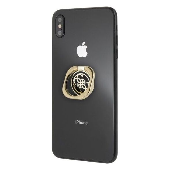 Guess Guess Ring stand GURSEQGBK złoto-czarny /gold & black 4G