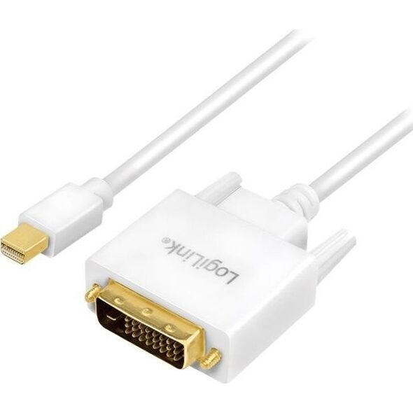 Kabel LogiLink DisplayPort Mini - DVI-D 1.8m biały (CV0137)