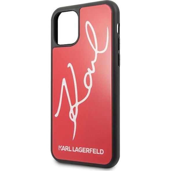 Karl Lagerfeld Karl Lagerfeld iPhone 11 Pro Max KLHCN65DLKSRE czerwony hard case Signature Glitter