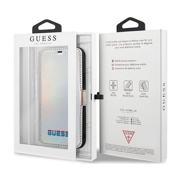 Guess Guess GUFLBKN58BLD iPhone 11 Pro srebrny/silver book Iridescent uniwersalny